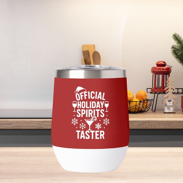 esprits de fête de Noël dégustateur rouge drôle (Créateur téléchargé)