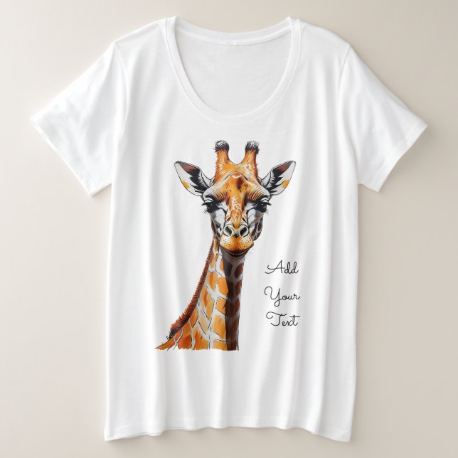 Esquisse de Giraffe au crayon couleur - Dessin art (Design devant)