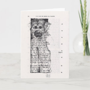 Esquisse de singe sur la carte de page du livre Vi