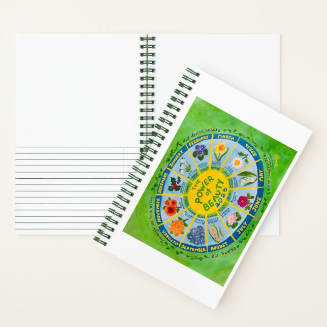 Esquisse et écriture 2025 Fleur du Mois Journal (À l'intérieur)