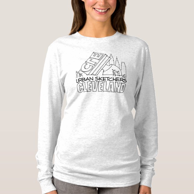 Esquisse urbaine Cleveland T-Shirt - Femme (Devant)