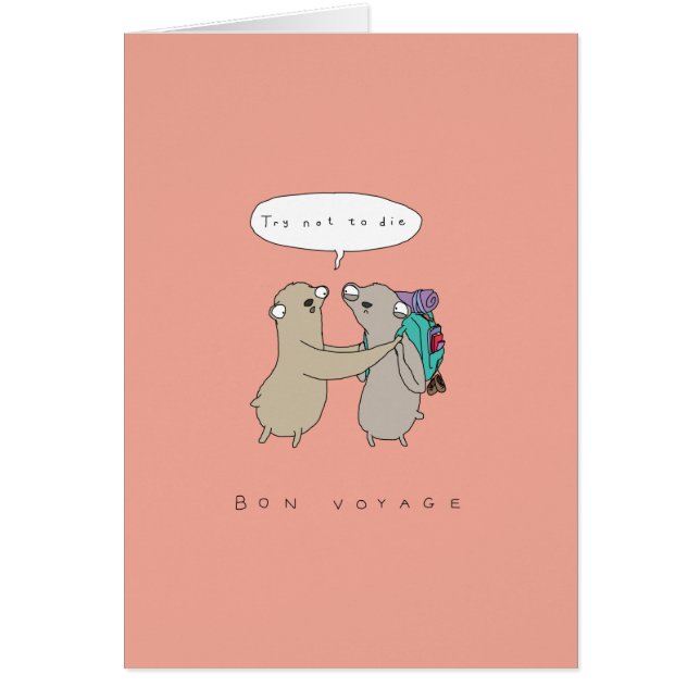 Essai à ne pas mourir carte drôle de voyage de (Devant)