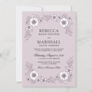 Essai de Faire-part de mariage floral de fleurs vi
