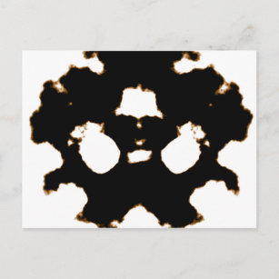 Essai Rorschach d'une carte de lot d'encre en noir