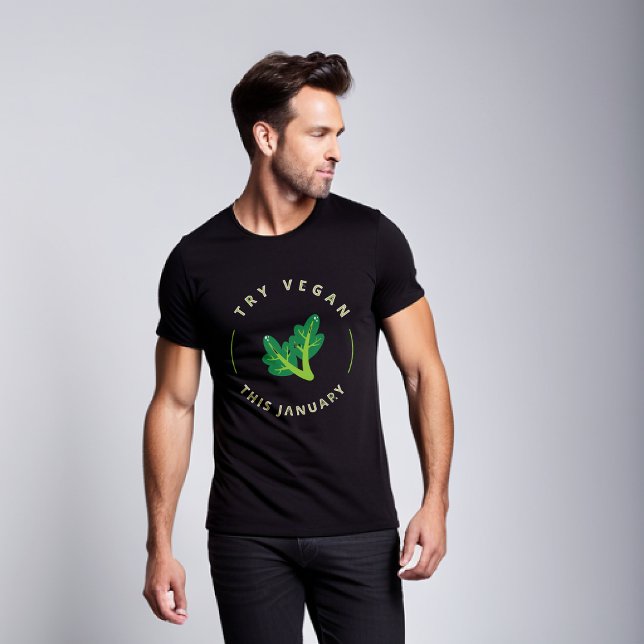 Essayez Vegan Ce T-Shirt Janvier (Créateur téléchargé)