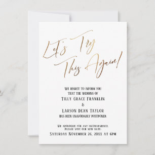 Essayons de nouveau ce Faire-part Mariage retardé