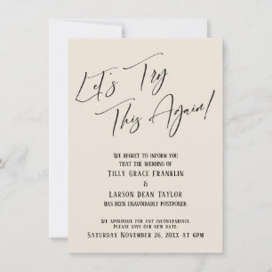 Essayons encore cette carte Mariage reportée à la