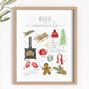 Essence d'hiver imprimer - affiche pour enfants