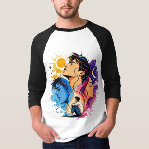 Essence Émotionnelle – T-Shirt d'Art de Contour Ex