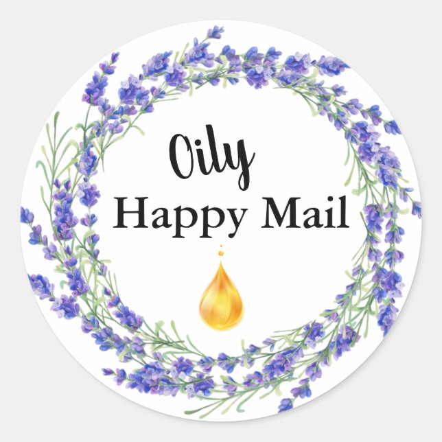 Essential Oil Business - Oily Happy Mail Stickers (Devant)