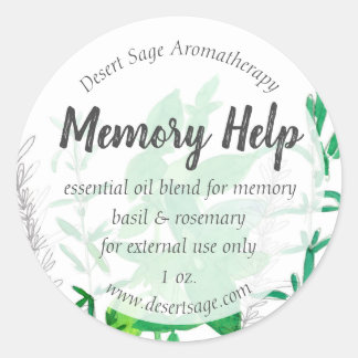 Essentiel Huile Étiquette Rosemary Basil Personnal