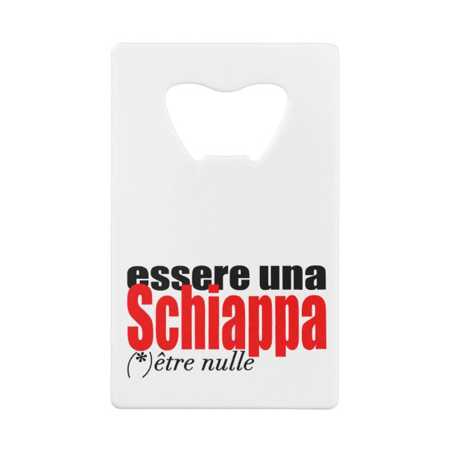 Essere una Schiappa être en français Bouteille (Dos)