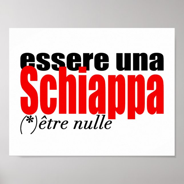 Essere una Schiappa être en français Poster (Devant)