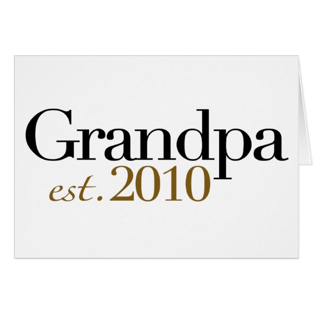 Est 2010 de grand-papa (Devant horizontal)