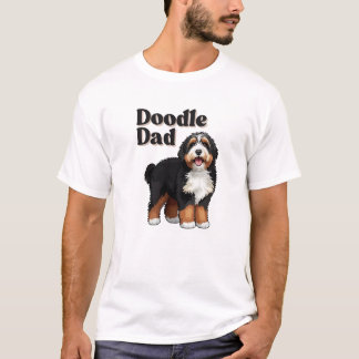est. Bernedoodle Papa. Jamais. T-shirt homme