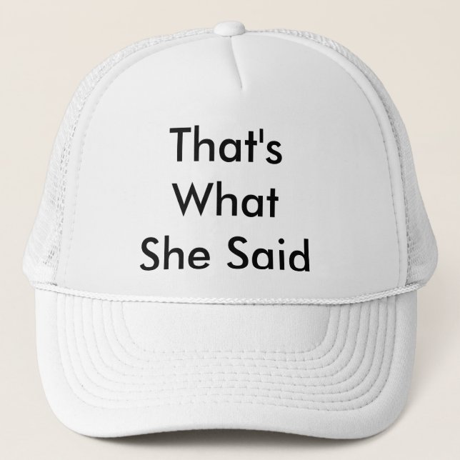 Est ce ce qui elle a dit le casquette (Devant)