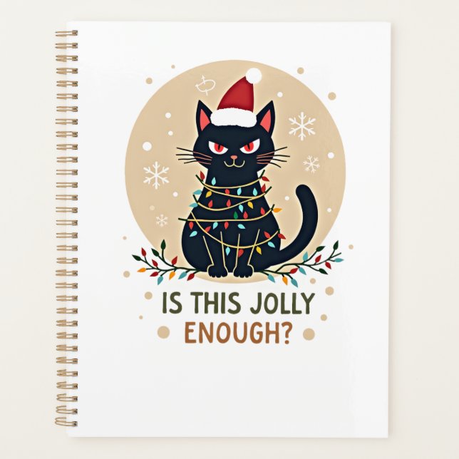 Est-ce que ce sapin de Noël au chat noir drôle est (Devant)