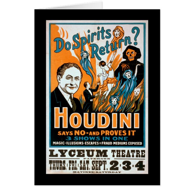 Est-ce que les esprits reviennent ? Houdini Dit NO (Devant)