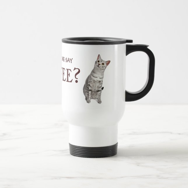 Est-ce que quelqu'un a dit le café ? Tasse de chat (Droite)
