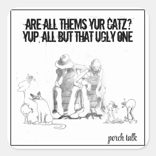 Est-ce que tous vos catz ? dessiner un autocollant (Devant)