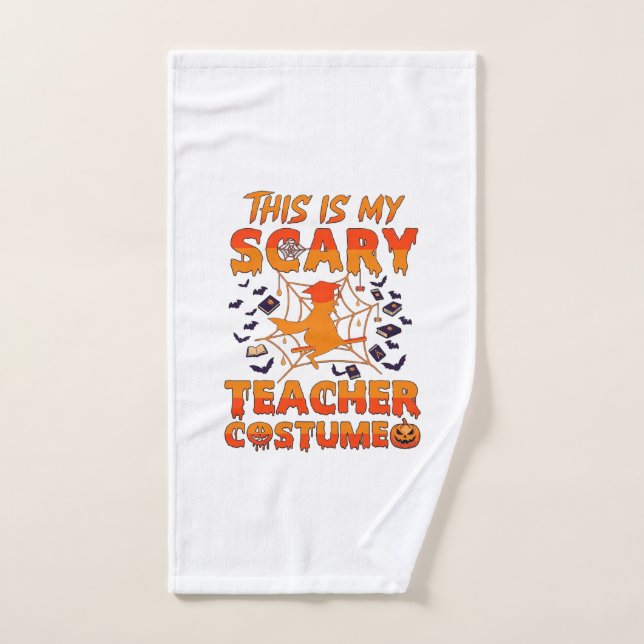 Est Costume d'enseignant effrayant Halloween Sorci (Serviette à main)