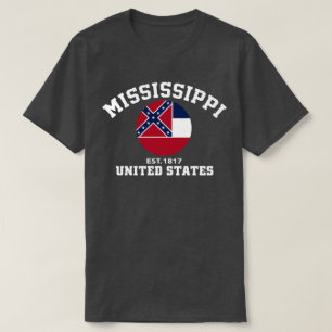 Est du Mississippi Etats-Unis. T-shirt patriotique