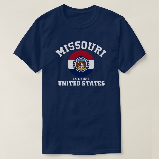 Est du Missouri Etats-Unis. T-shirt patriotique du (Design devant)