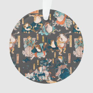 Estampe japonaise de grenouille sur bois Kuniyoshi