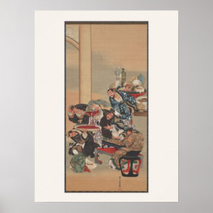 Estampe sur bois de samouraï - Affiche Kuniyoshi U