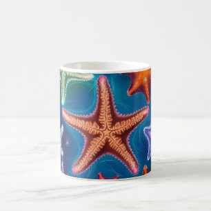 Estarfish orange mignonne en mer Mug