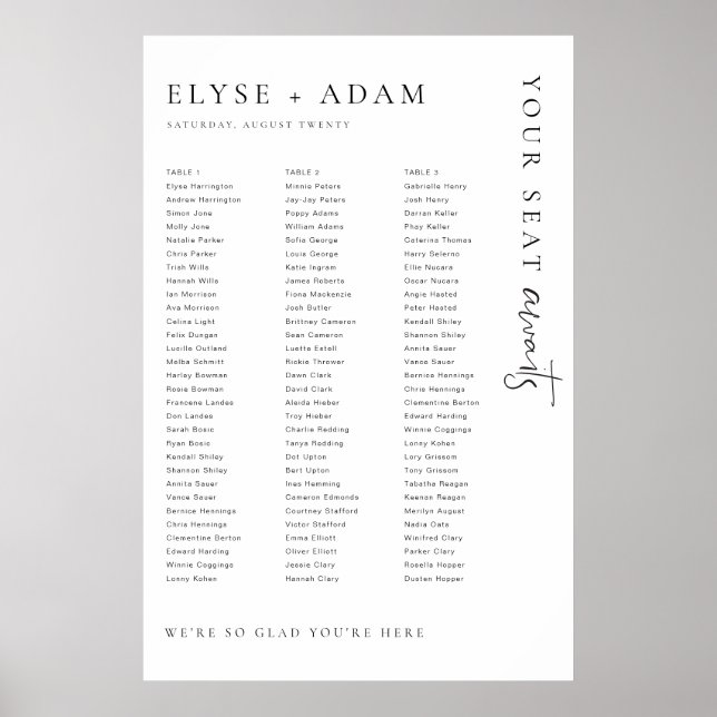 Estelle Minimal 3 Tables Longue Poster (Devant)