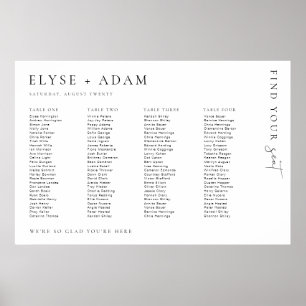 Estelle Minimal 4 Banquet Poster de table