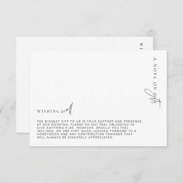 Estelle Minimaliste - Carte de puits d'attente (Devant / Derrière)