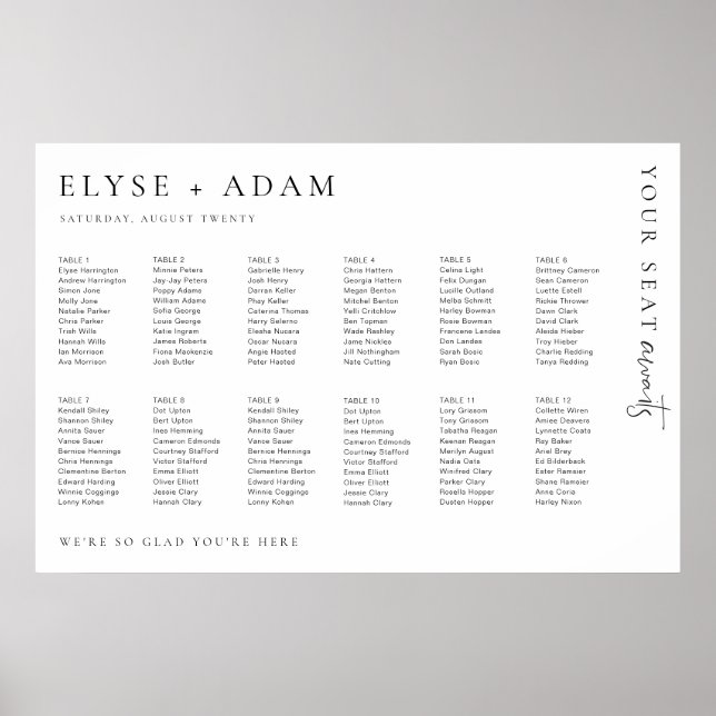 Estelle Modern Minimal 12 Poster de table (Devant)