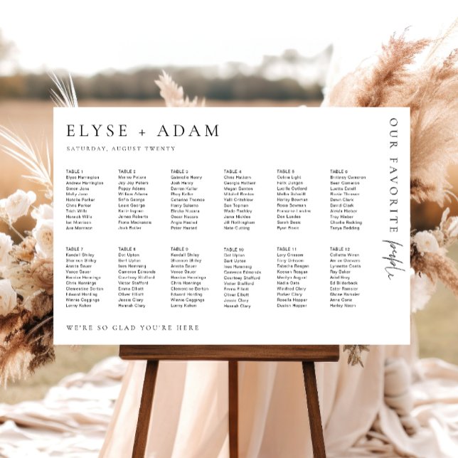 Estelle Modern Minimal 12 Poster de table (Créateur téléchargé)