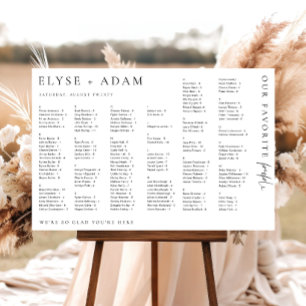 Estelle Poster minimal de siège alphabétique moder