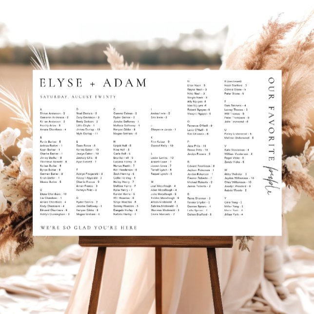 Estelle Poster minimal de siège alphabétique moder (Créateur téléchargé)