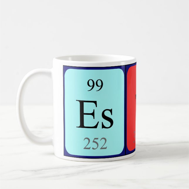 Éster une tasse de nom de table périodique (Gauche)