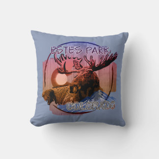 Estes Park Colorado coussin d'orignaux rustiques