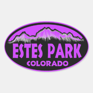 Estes Park Colorado stickers violet ovale