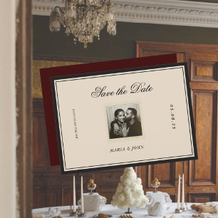 Esthétique Classique Vintage Enregistrez la Date