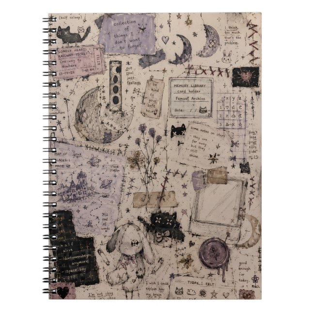 esthétique de scrapbook, journal vintage  (Devant)
