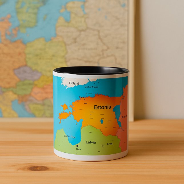 Estonie Carte Mug (Créateur téléchargé)
