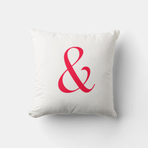 Et - Ampersand Coussin - rouge et blanc