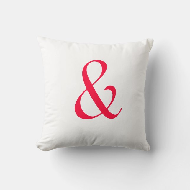 Et - Ampersand Coussin - rouge et blanc (Recto)