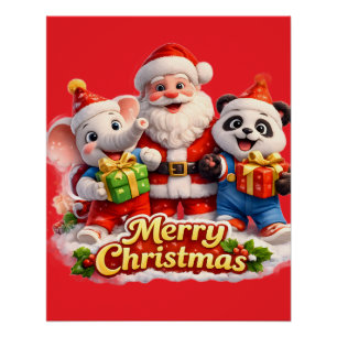 Et Dave Joyeux Noël Santa affiche