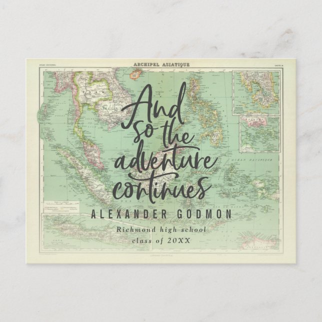 Et donc l'aventure continue l'invitation carte pos (Devant)