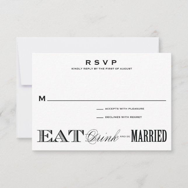ET ÊTRE MARIÉ | RSVP 3,5 x 5 (Devant)