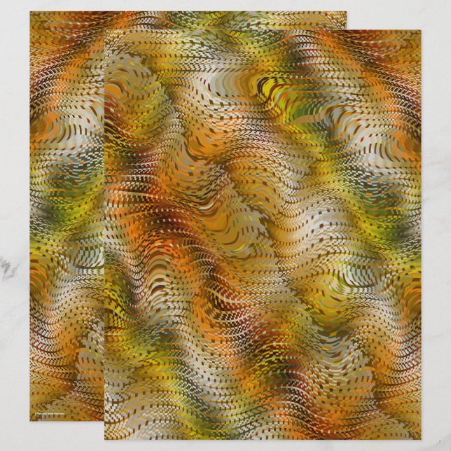 ET Faux Snakeskin Scrapbook Paper 2-Sided Page (Devant / Derrière)