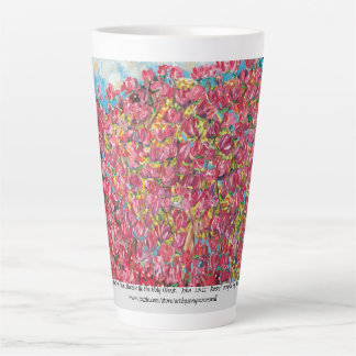 "Et Il Respira Sur Eux....Roses" tasse de latte 